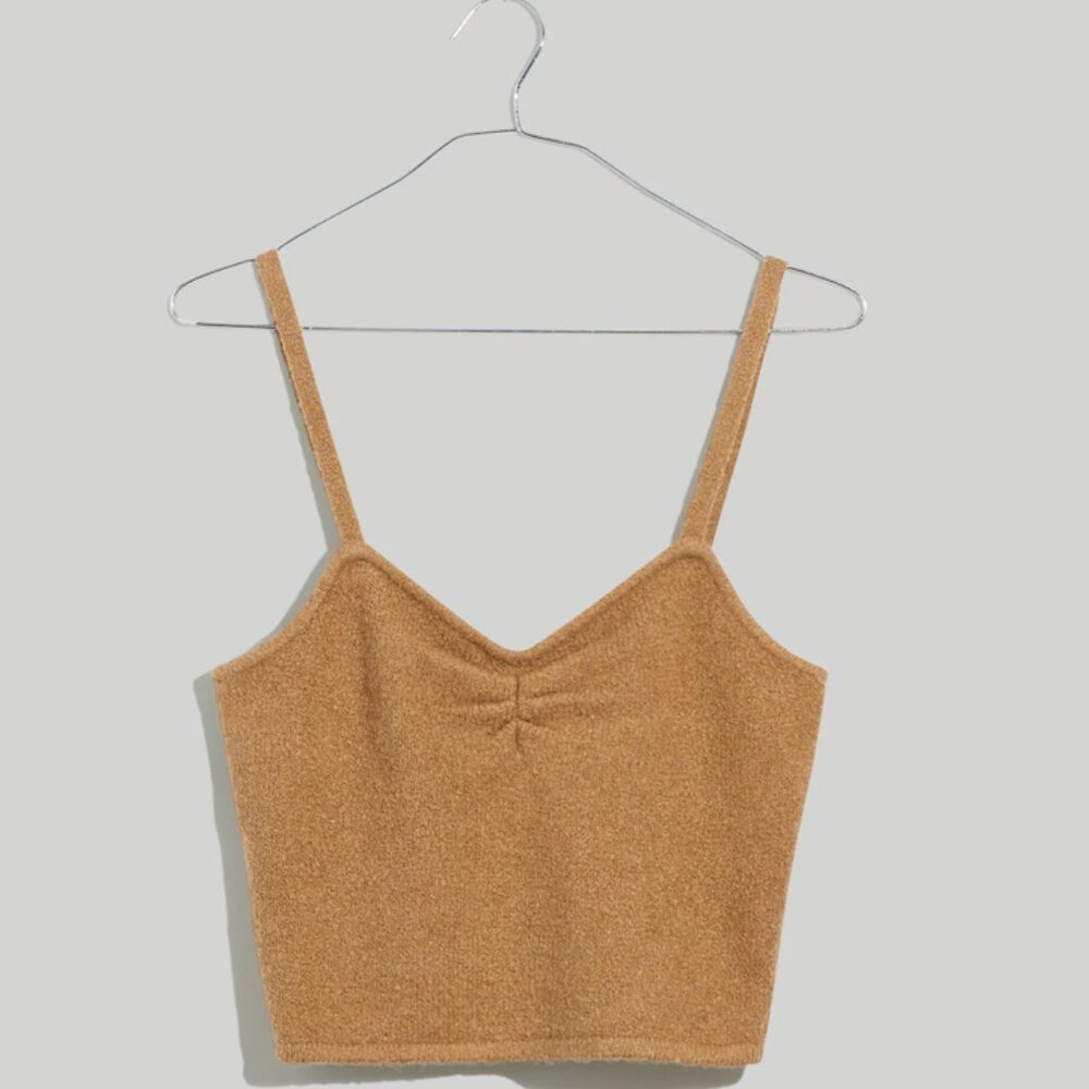 Madewell Mapleton Crop Sweater Tank - Camel - Size XXL - NWT